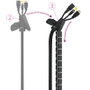 Nanocable Organizador de Cables Flexible 25mm Negro 2m